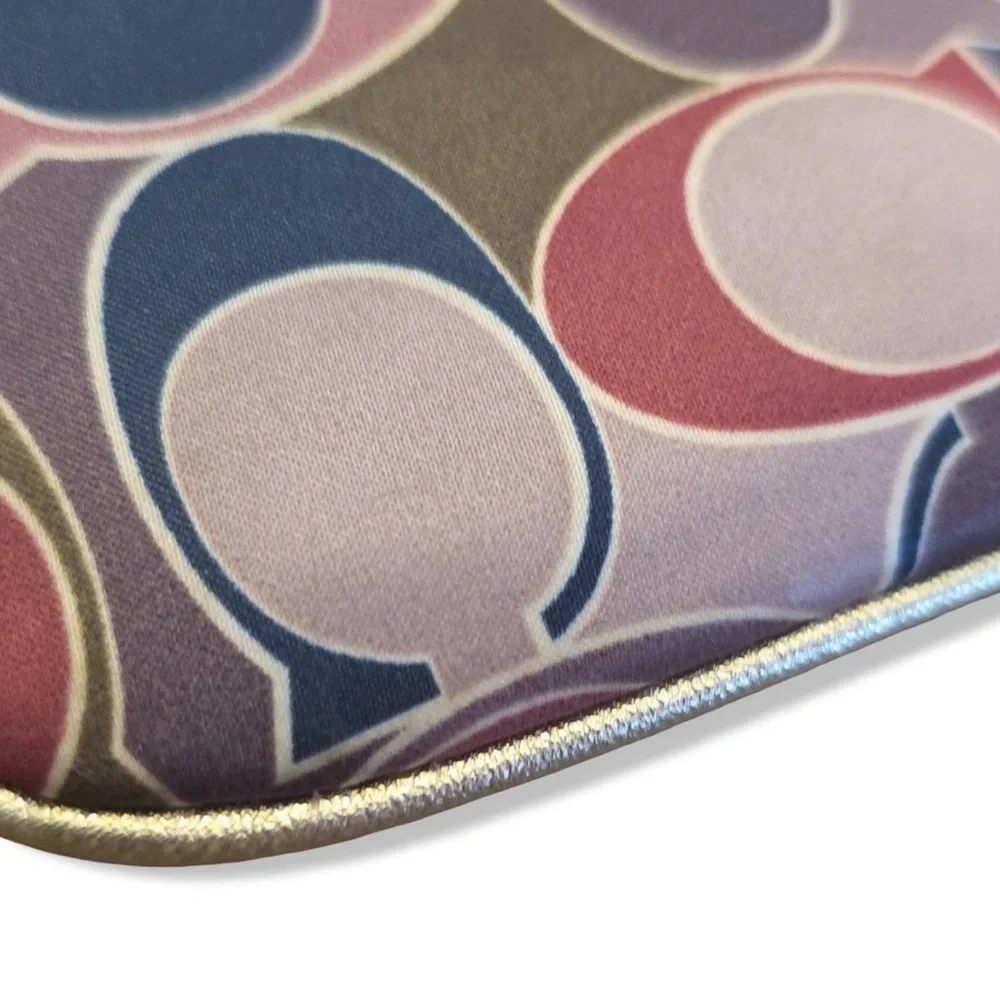 COACH Y2K Scarf Print Sateen Signature C Small Wristlet Wallet Pink SV/MC F47799 - Picture 6 of 8